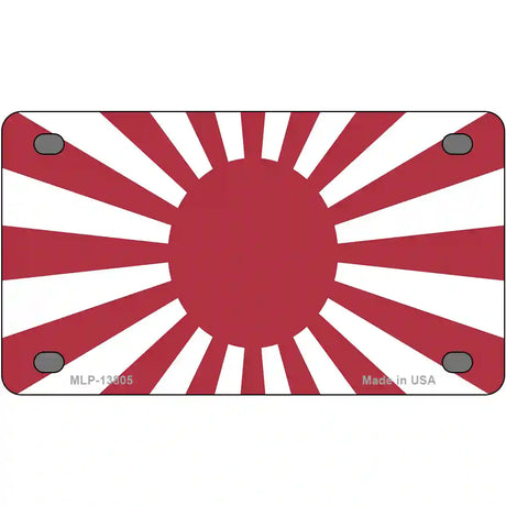 Rising Sun Japan Novelty Metal License Plate Tag 4" x 2.2" (MLP)