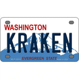 Kraken Washington Novelty Metal License Plate Tag 4" x 2.2" (MLP)