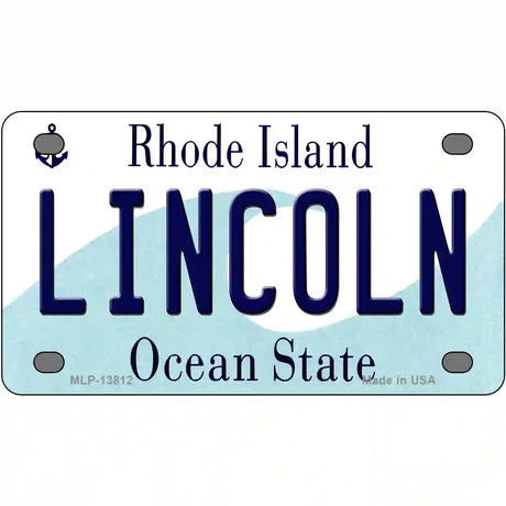 Lincoln Rhode Island License Plate Novelty License Plate 4" x 2.2" (MLP)