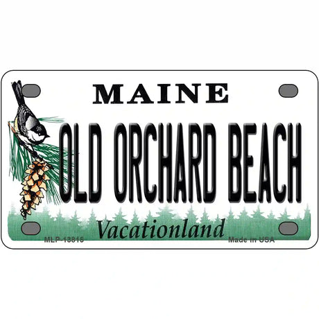 Old Orchard Beach Maine Novelty Metal License Plate Tag 4" x 2.2" (MLP)