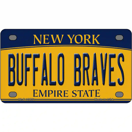 Buffalo Braves New York Novelty Metal License Plate Tag 4" x 2.2" (MLP)