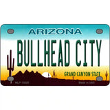 Bullhead City Arizona Novelty Metal License Plate Tag 4" x 2.2" (MLP)