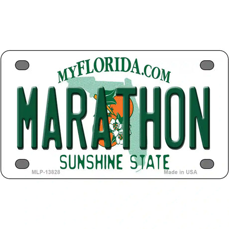 Marathon Florida Novelty Metal License Plate Tag 4" x 2.2" (MLP)