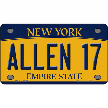 Allen 17 New York Novelty Metal License Plate Tag 4" x 2.2" (MLP)