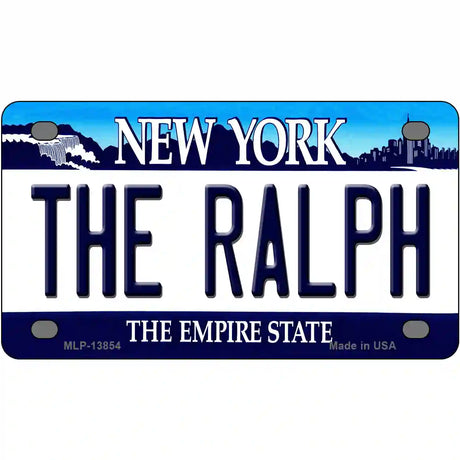 The Ralph NY Blue Novelty Metal License Plate Tag 4" x 2.2" (MLP)