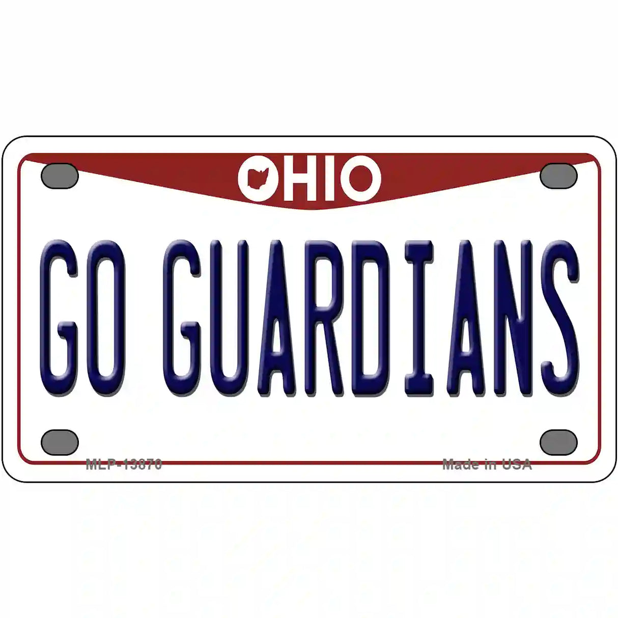 Go Guardians Ohio Novelty Metal License Plate Tag 4" x 2.2" (MLP)