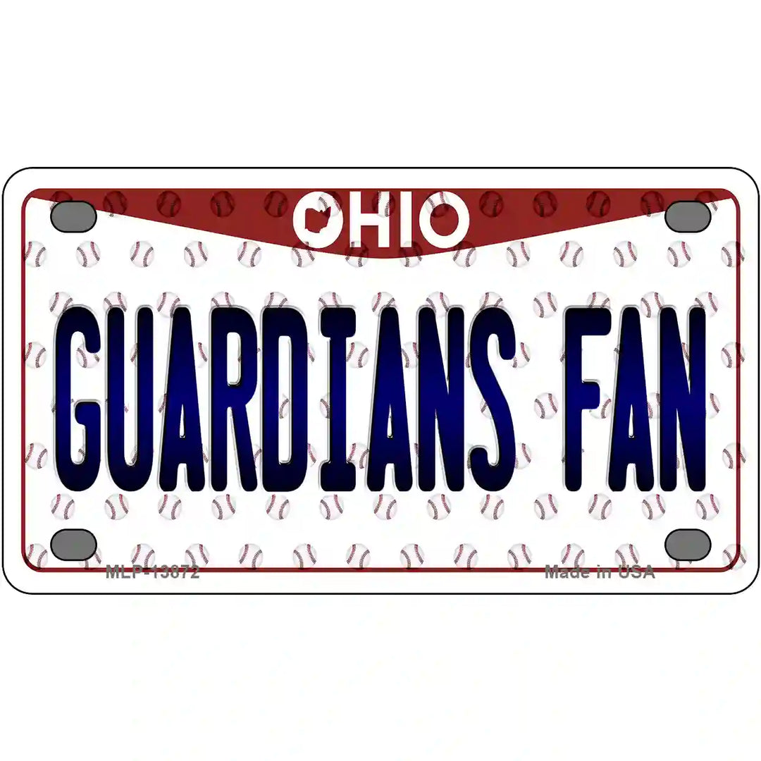 Guardians Fan Ohio Overlay Novelty Metal License Plate Tag 4" x 2.2" (MLP)