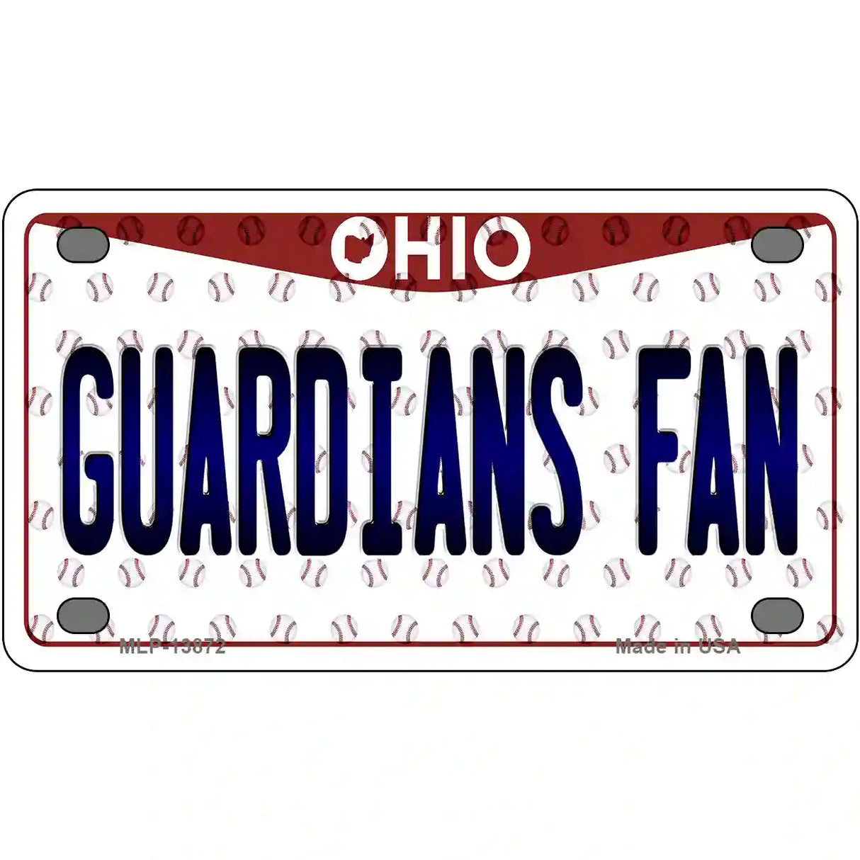 Guardians Fan Ohio Overlay Novelty Metal License Plate Tag 4" x 2.2" (MLP)