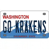 Go Krakens Washington Novelty Metal License Plate Tag 4" x 2.2" (MLP)