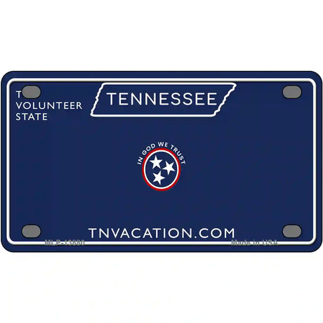 Blank Tennessee Blue Novelty Metal License Plate Tag 4" x 2.2" (MLP)