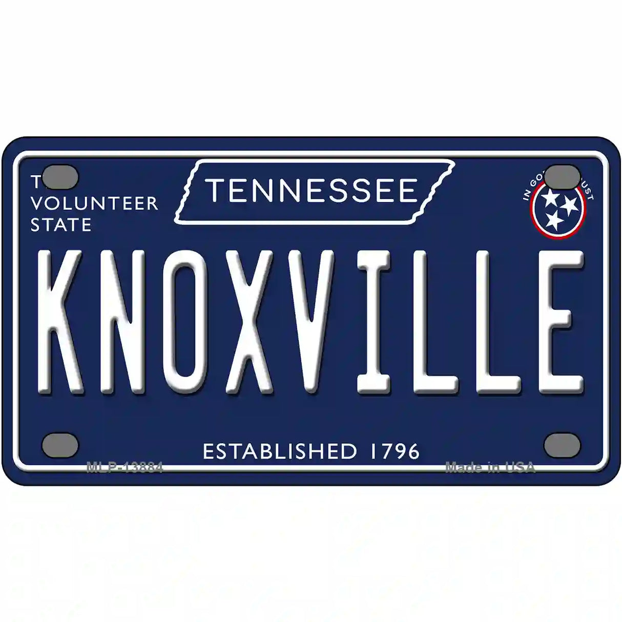 Knoxville Tennessee Blue Novelty Metal License Plate Tag 4" x 2.2" (MLP)