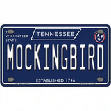 Mockingbird Tennessee Blue Novelty Metal License Plate Tag 4" x 2.2" (MLP)