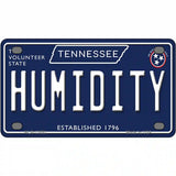 Humidity Tennessee Blue Novelty Metal License Plate Tag 4" x 2.2" (MLP)