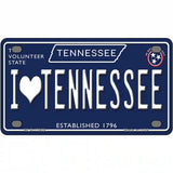 I Heart TN Tennessee Blue Novelty Metal License Plate Tag 4" x 2.2" (MLP)