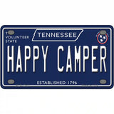 Happy Camper Tennessee Blue Novelty Metal License Plate Tag 4" x 2.2" (MLP)