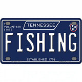 Fishing Tennessee Blue Novelty Metal License Plate Tag 4" x 2.2" (MLP)