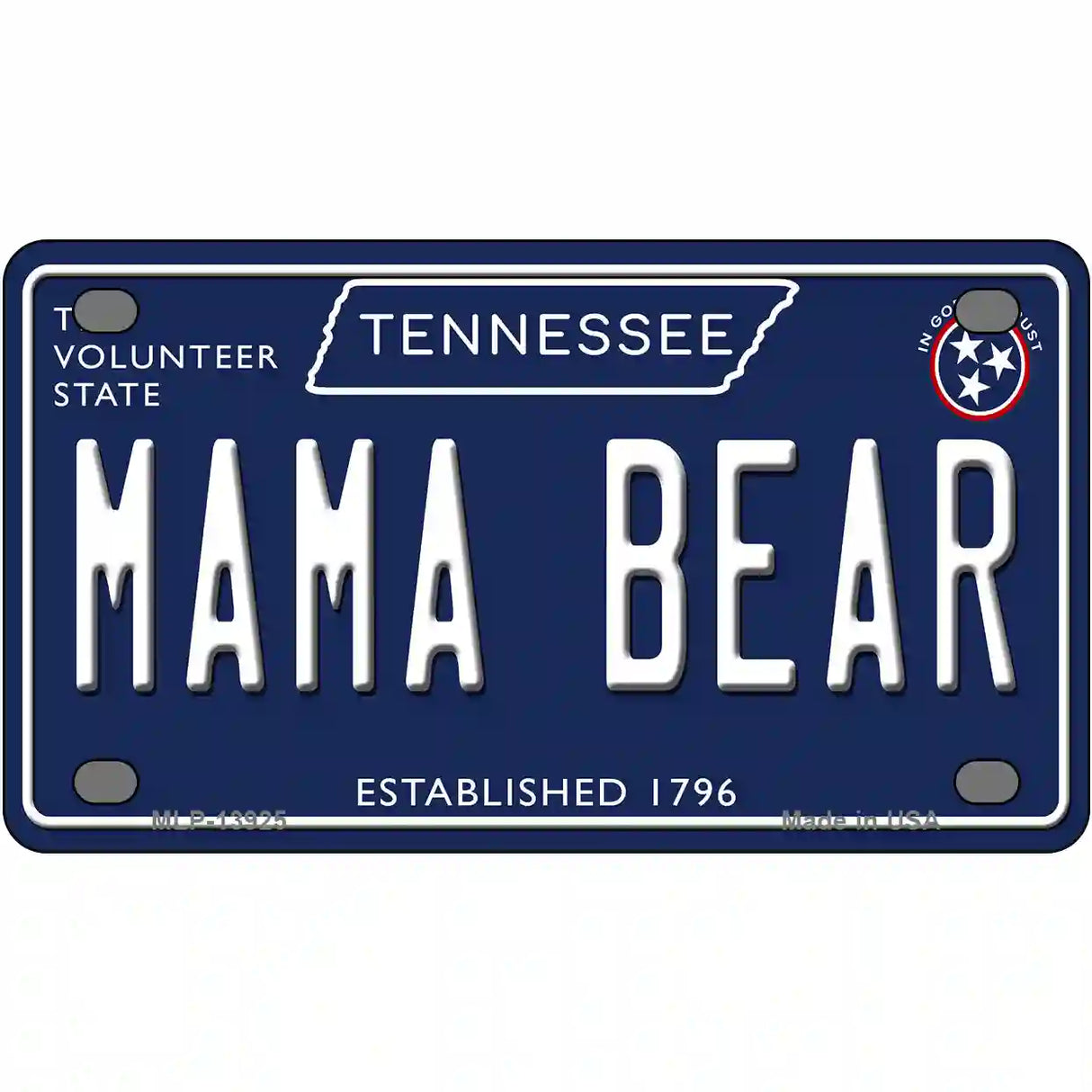 Mama Bear Tennessee Blue Novelty Metal License Plate Tag 4" x 2.2" (MLP)