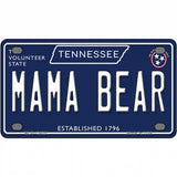 Mama Bear Tennessee Blue Novelty Metal License Plate Tag 4" x 2.2" (MLP)