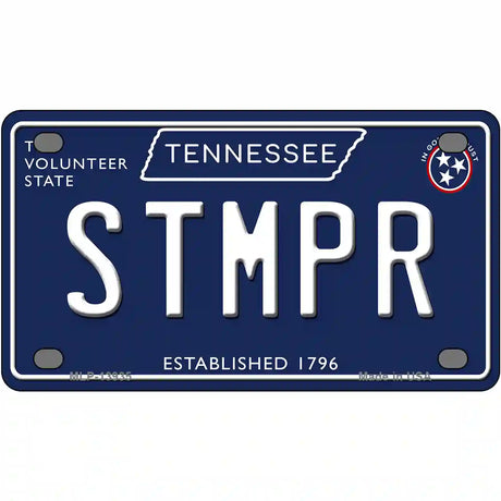 Stmpr Tennessee Blue Novelty Metal License Plate Tag 4" x 2.2" (MLP)