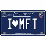 I Heart MFT Tennessee Blue Novelty Metal License Plate Tag 4" x 2.2" (MLP)