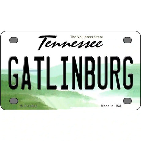 Gatlinburg Tennessee Novelty Metal License Plate Tag 4" x 2.2" (MLP)