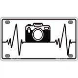 Photography Heart Beat Novelty Metal License Plate Tag 4" x 2.2" (MLP)