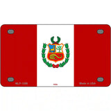 Peru Flag Metal Novelty License Plate 4" x 2.2" (MLP)