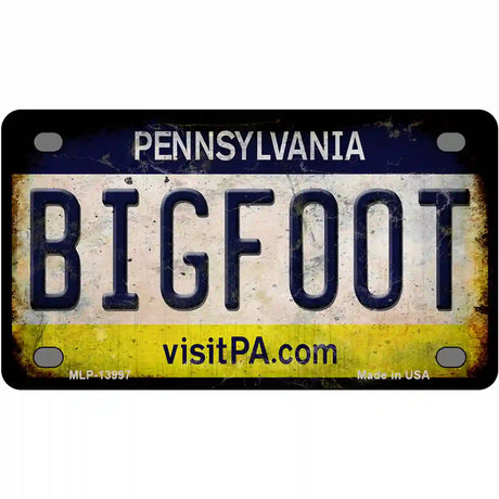 Bigfoot Pennsylvania Novelty Metal License Plate Tag 4" x 2.2" (MLP)