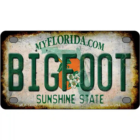 Bigfoot Florida Novelty Metal License Plate Tag 4" x 2.2" (MLP)