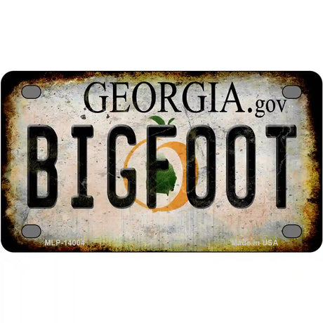 Bigfoot Georgia Novelty Metal License Plate Tag 4" x 2.2" (MLP)