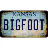 Bigfoot Kansas Novelty Metal License Plate Tag 4" x 2.2" (MLP)