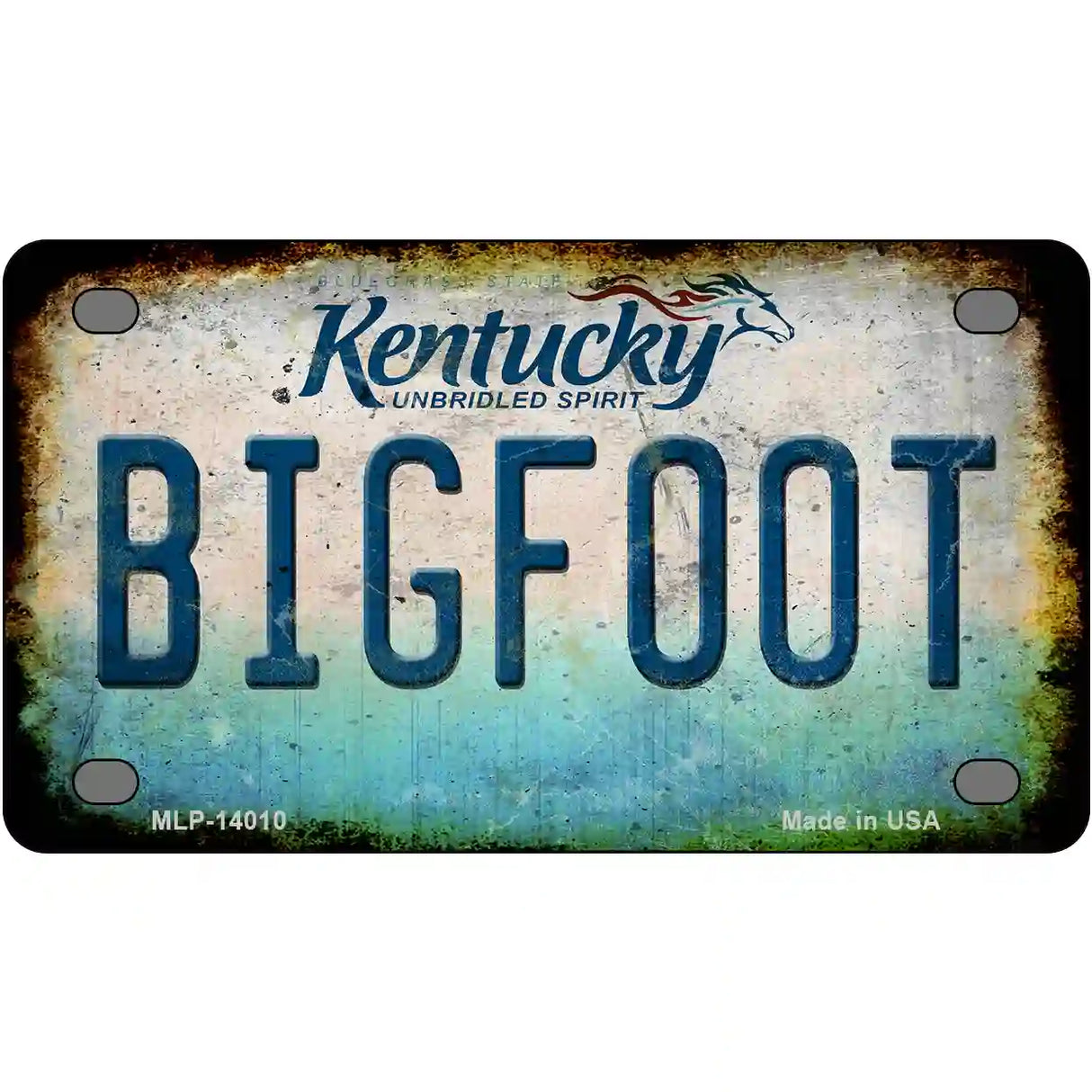 Bigfoot Kentucky Novelty Metal License Plate Tag 4" x 2.2" (MLP)