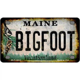 Bigfoot Maine Novelty Metal License Plate Tag 4" x 2.2" (MLP)