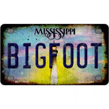 Bigfoot Mississippi Novelty Metal License Plate Tag 4" x 2.2" (MLP)