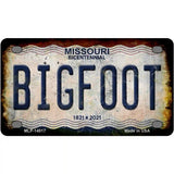 Bigfoot Missouri Novelty Metal License Plate Tag 4" x 2.2" (MLP)