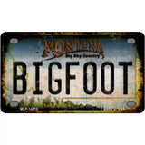 Bigfoot Montana Novelty Metal License Plate Tag 4" x 2.2" (MLP)