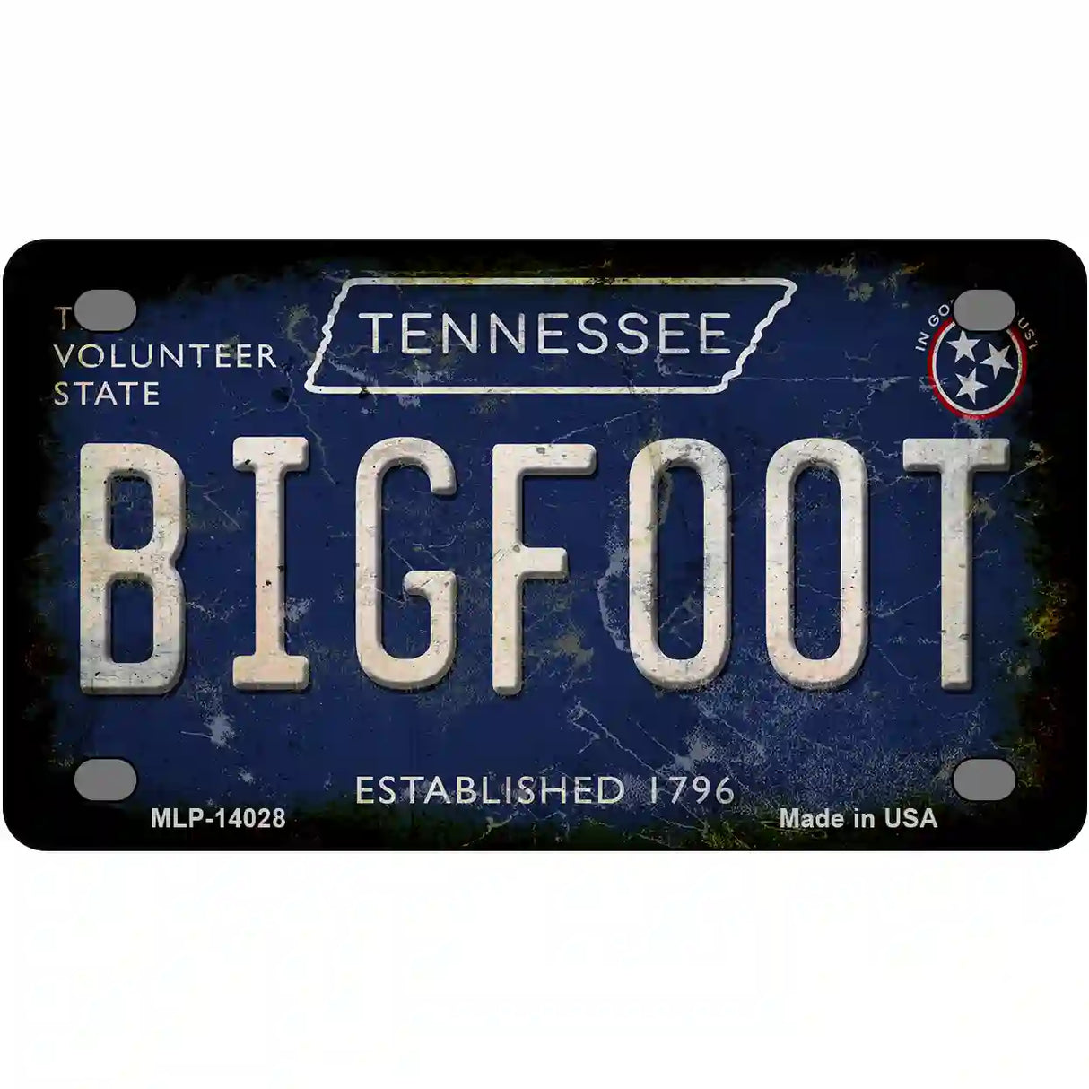 Bigfoot Tennessee Novelty Metal License Plate Tag 4" x 2.2" (MLP)