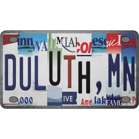 Duluth MN Strip Art Novelty Metal License Plate Tag 4" x 2.2" (MLP)