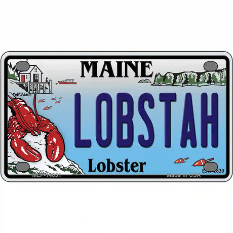 Lobstah Maine Lobster Novelty Metal License Plate 4" x 2.2" (MLP)