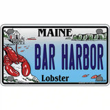 Bar Harbor Maine Lobster Novelty Metal License Plate 4" x 2.2" (MLP)