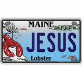 Jesus Maine Lobster Novelty Metal License Plate 4" x 2.2" (MLP)