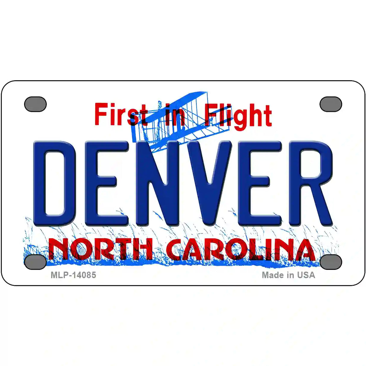 Denver North Carolina Novelty Metal License Plate 4" x 2.2" (MLP)