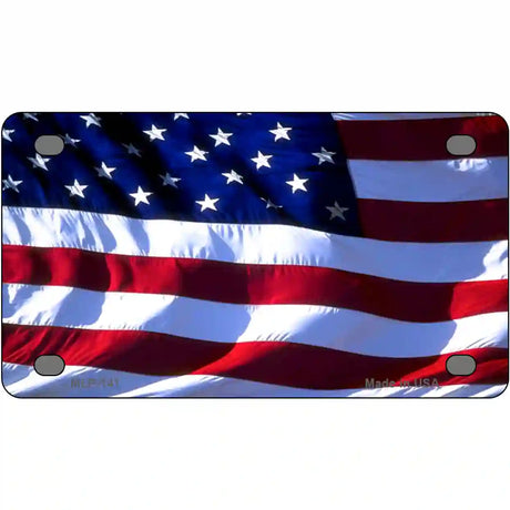 American Flag Metal Novelty License Plate 4" x 2.2" (MLP)