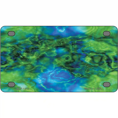 Psychedelic Electric Jelly Fish Metal Novelty License Plate 4" x 2.2" (MLP)