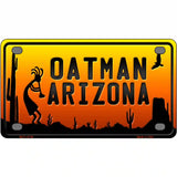 Oatman Kokopelli Arizona Scenic Background Novelty Metal License Plate 4" x 2.2" (MLP)