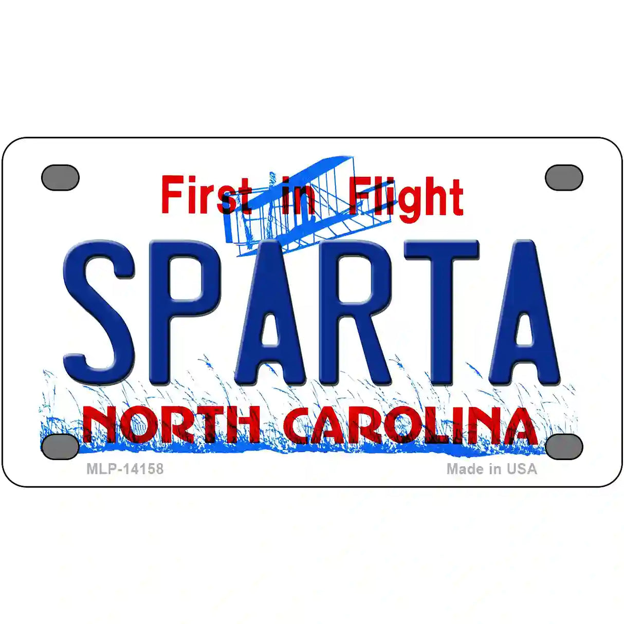 Sparta North Carolina Novelty Metal License Plate 4" x 2.2" (MLP)