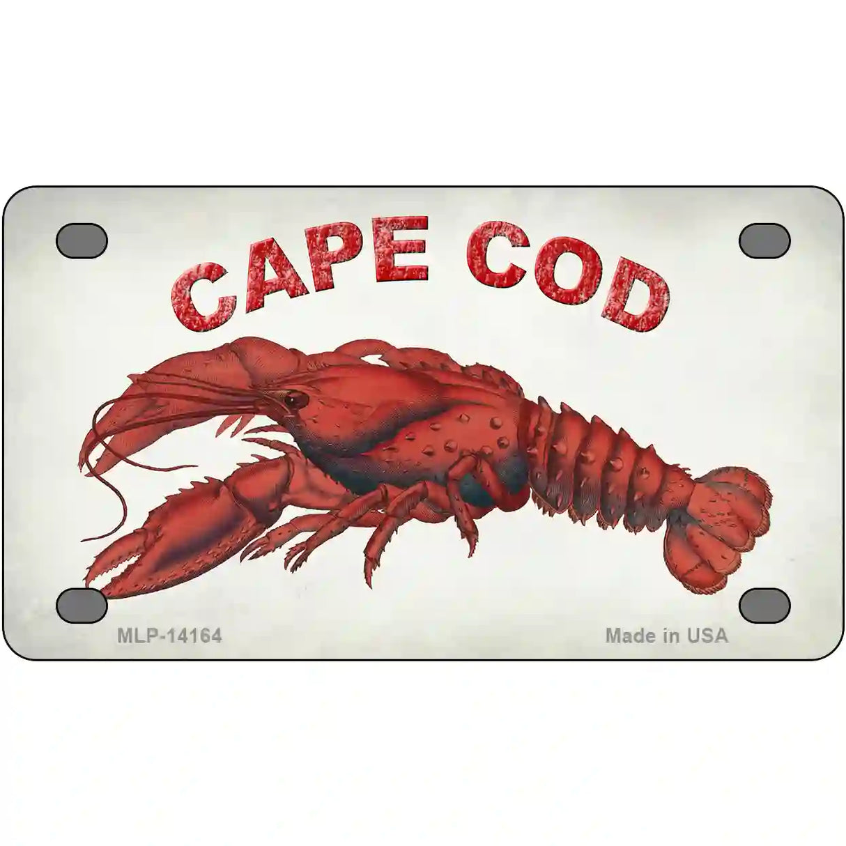 Cape Cod Lobster Novelty Metal License Plate 4" x 2.2" (MLP)