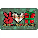 Peace Love Presents Novelty Metal License Plate 4" x 2.2" (MLP)