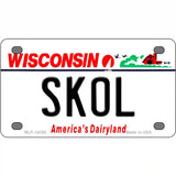 Skol Wisconsin Novelty Metal License Plate 4" x 2.2" (MLP)