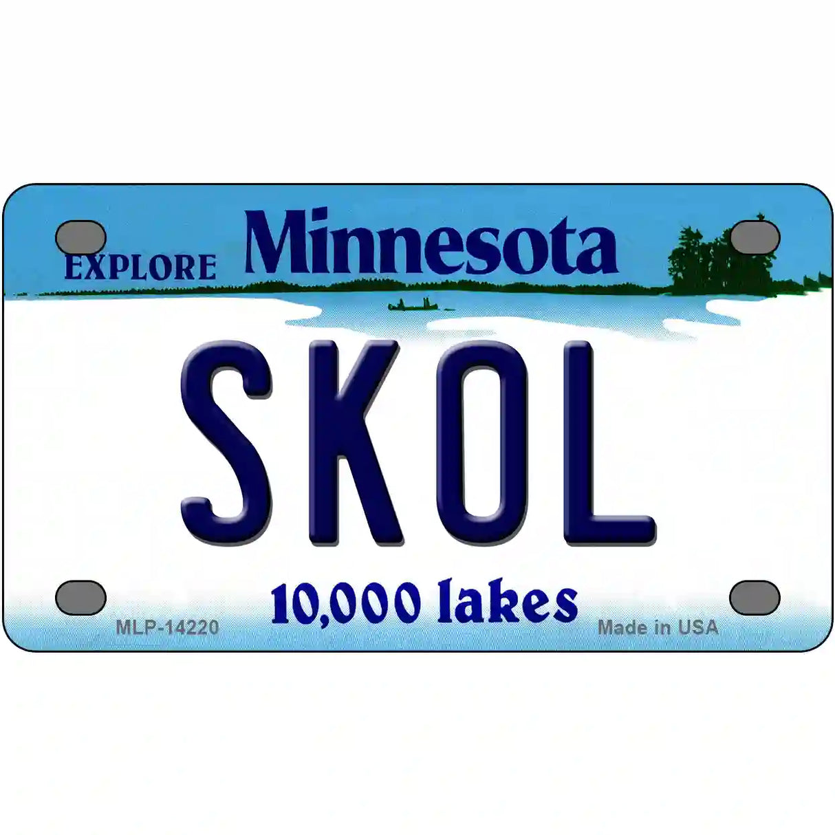 Skol Minnesota Novelty Metal License Plate 4" x 2.2" (MLP)